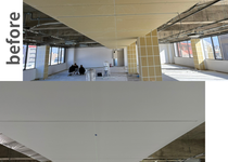 名古屋市中区オフィス改装工事／天井タイル調仕上げ